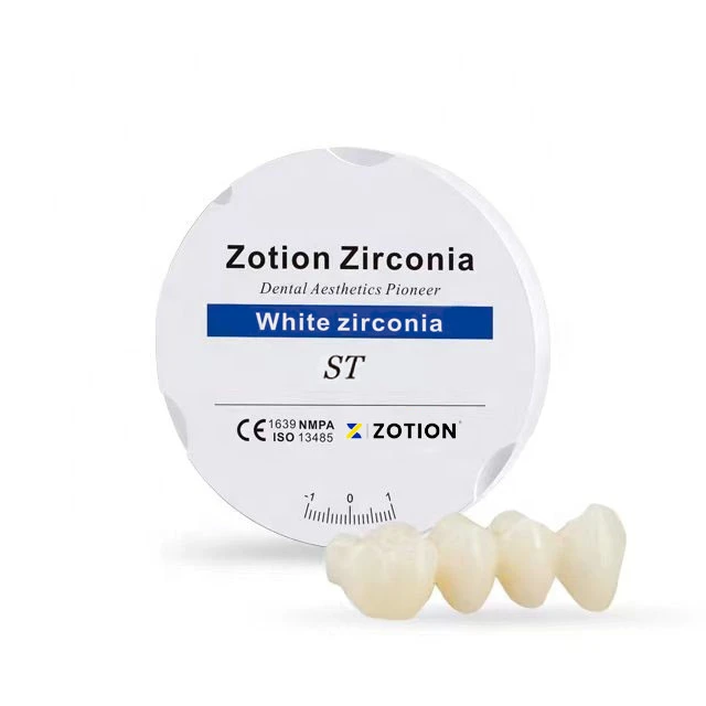 Open System Round System D98 White Zirconia Block